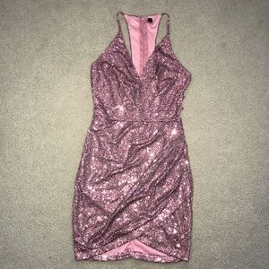 Pink sequin dress